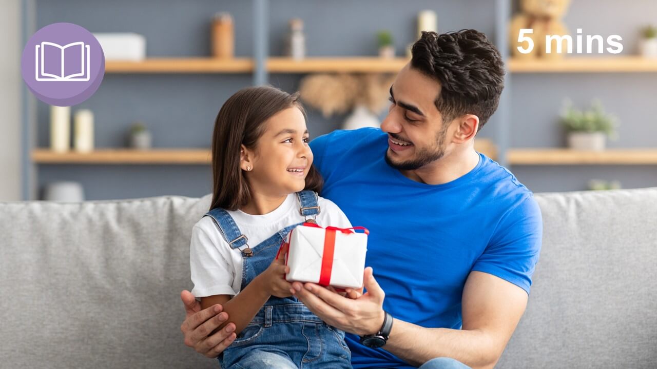 Dad gives present to grateful daughter